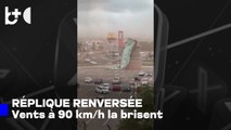 Vent fort renverse une Statue de la Liberté… pas celle de New York, pas de blessés