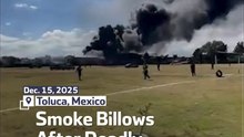 Smoke Billows After Deadly Private Jet Crash