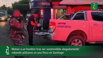 Matan a un hombre tras ser sorprendido alegadamente robando plátanos en una finca en Santiago
