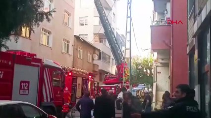 İstanbul'da 6 katlı binada yangın paniği