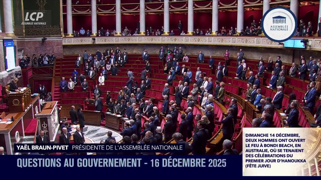 Attentat de Sydney lors d'un rassemblement pour la fête juive d'Hanoukka: Une minute de silence a été observée à l'Assemblée nationale pour rendre hommage aux victimes, dont le citoyen français Dan Elkayam