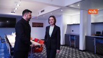 Zelensky incontra a presidente della Moldavia Sandu a L'Aja, in Olanda