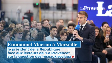 Emmanuel Macron à Marseille face aux lecteurs de "La Provence" sur la question des réseaux