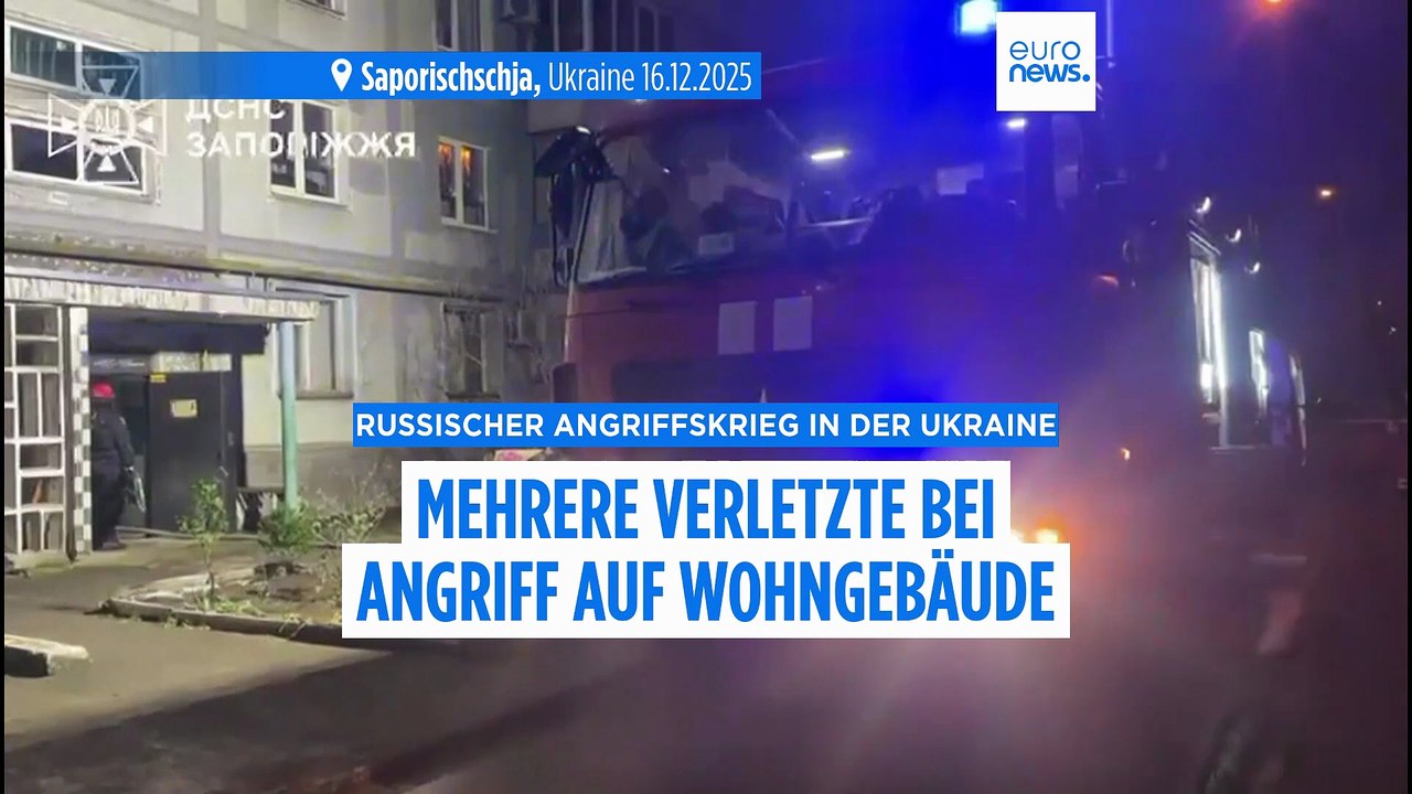 Russische Drohne trifft Wohnhaus in Saporischschja - mehrere Verletzte