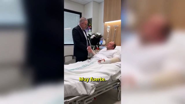 Albanese visita en el hospital a Ahmed al Ahmed, héroe australiano del tiroteo de Sídney