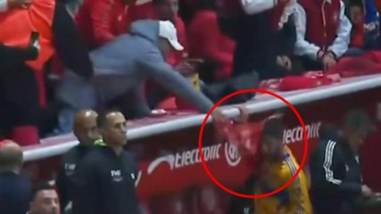 Colpiscono Gignac con una bandierina, poi gli fanno il dito medio