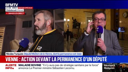 Vienne: des agriculteurs mènent une action devant la permanence d'un député, il leur répond en direct depuis l'Assemblée nationale