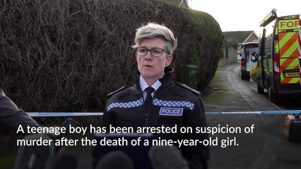Teenage boy arrested after death of nine-year-old girl