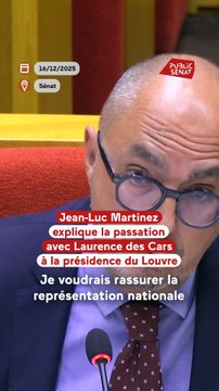 Jean-Luc Martinez explique la passation avec Laurence des Cars à la présidence du Louvre