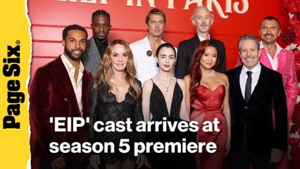 Watch the 'Emily in Paris' cast arrive at the season five premiere: Lily Collins, Ashley Park, more