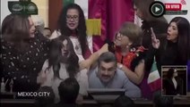 Lawmakers get into hair-pulling brawl in Mexico City Congress
