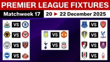 Premier League Fixtures [MD 17] EPL Table - Premier League Schedule