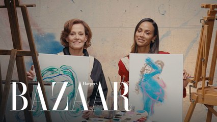 Zoe Saldaña & Sigourney Weaver on ‘Avatar,’ Fashion & Theater | Portrait Mode | Harper’s Bazaar