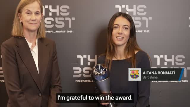 Bonmati 'grateful' to win FIFA Best Women's Player award