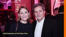 Daniela Lumbroso de sortie avec son puissant mari Eric Ghebali et leur fille Carla pour célébrer un événement à Paris