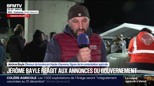 Crise agricole: Il n'y a rien qui a changé estime Jérôme Bayle, suite aux annonces d'Annie Genevard