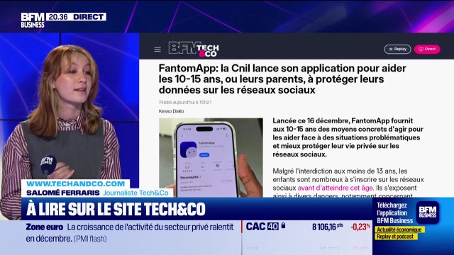 À lire sur le site Tech&Co : FantomApp, la Cnil lance son application pour aider les 10-15 ans, ou leurs parents, à protéger leurs données sur les réseaux sociaux, par Salomé Ferraris - 16/12
