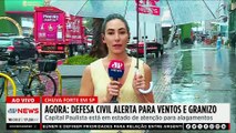 Chuva forte em SP: Defesa Civil alerta para ventos e granizo