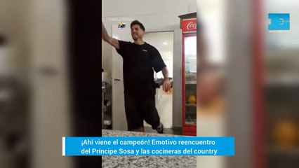 ¡Ahí viene el campeón! El Príncipe Sosa y el emotivo reencuentro con las cocineras del Country de Estudiantes