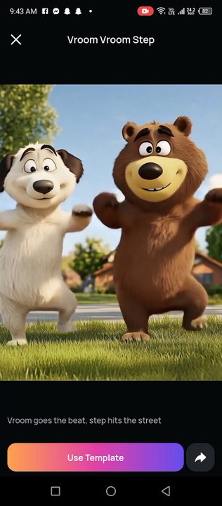 Cartoon dance dog