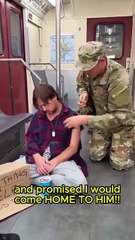 Soldier keeps his promise to return home to his struggling brother ❤️