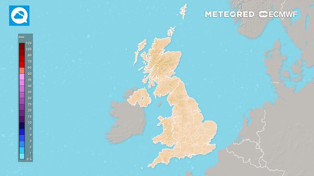 Very high rainfall totals accumulating over the next few days due to slow moving rainband affecting the West