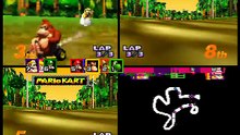 Mario Kart 64 (3-4 players Grand Prix) online multiplayer - n64