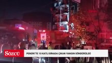 Pendik’te 10 katlı binada çıkan yangın söndürüldü
