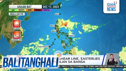 PAGASA - Amihan, shear line, easterlies at ITCZ, nagpapaulan sa bansa | Balitanghali