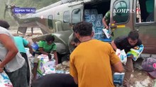 Helikopter TNI AU Tembus Medan Ekstrem! Mendarat di Aliran Sungai Salurkan Bantuan di Aceh