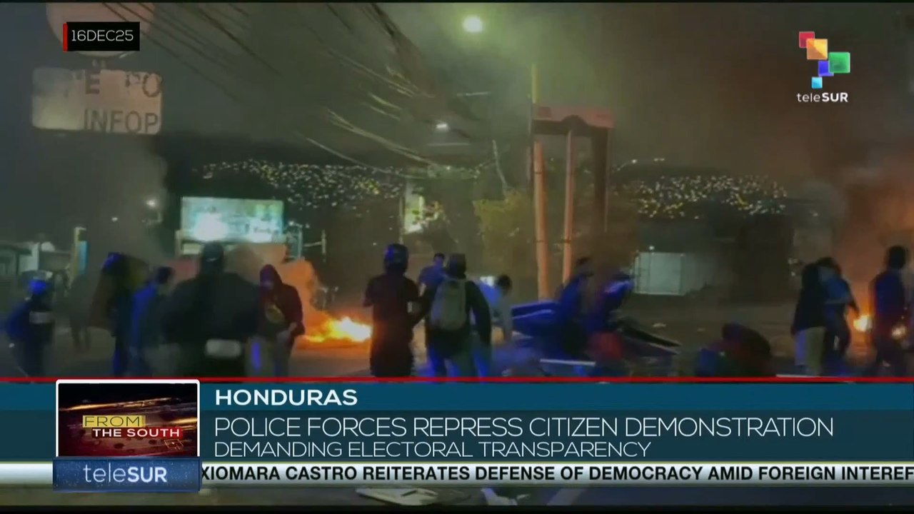 In Honduras police forces repress citizen deman...