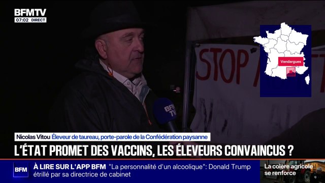 750.000 bovins vaccinés contre la DNC: Nous sommes très loin du but à atteindre , estime Nicolas Vitou, éleveur de taureau et porte-parole de la Confédération paysanne