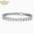 11CT Lab-Grown Oval Diamond Tennis Bracelet – Contemporary Refinement in 18K White Gold ✨💎