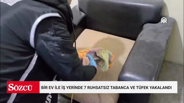 Kastamonu'da bir ev ile iş yerinde 7 ruhsatsız tabanca ve tüfek yakalandı