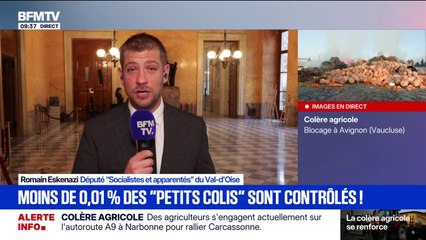 Petits colis: "Plus de 90% des colis ne respectent pas nos normes et nos lois", affirme Romain Eskenazi (Socialistes et apparentés)