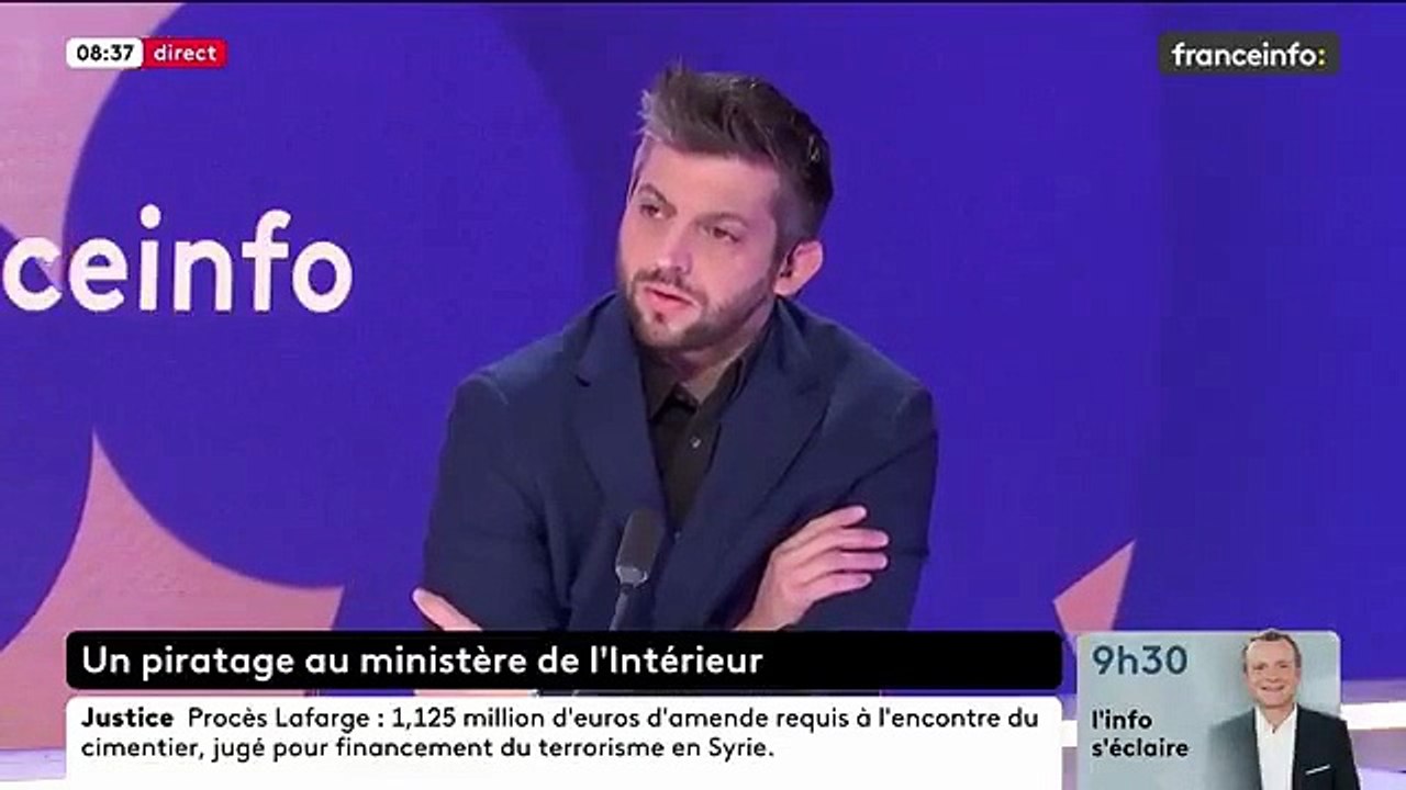 "Quelques dizaines de fichiers" confidentiels ont été "extraits" lors d’une attaque informatique qui a touché Beauvau, annonce le ministre de l’Intérieur Laurent Nunez - VIDEO