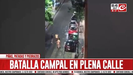 Impresionante batalla campal en la provincia de Córdoba termina con varios heridos