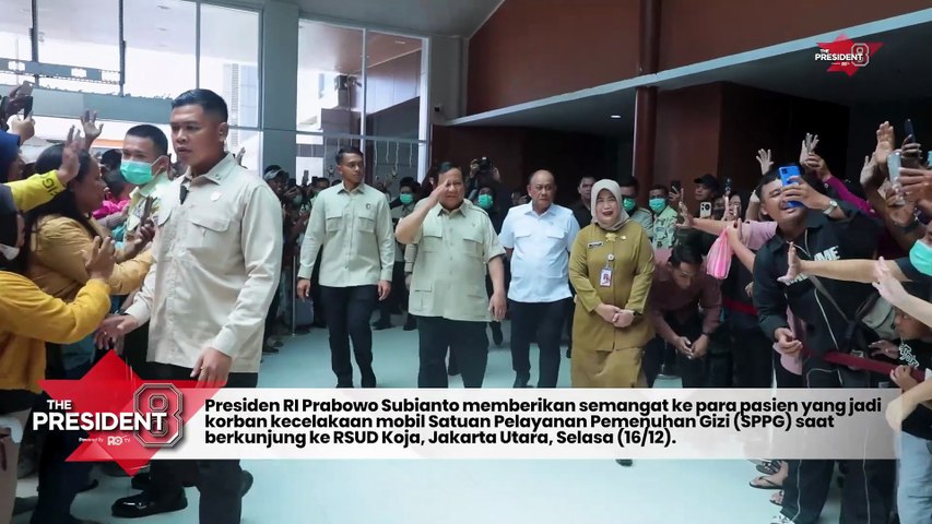 Prabowo Beri Semangat ke Pasien Korban Tabrakan Mobil SPPG Lekas Sembuh, Rajin Belajar