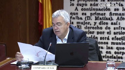 Santos Cerdán, en la comisión de investigación en el Senado: "Se está persiguiendo a un diputado de forma directa con restricción de derechos fundamentales. La forma es propia de la Inquisición"