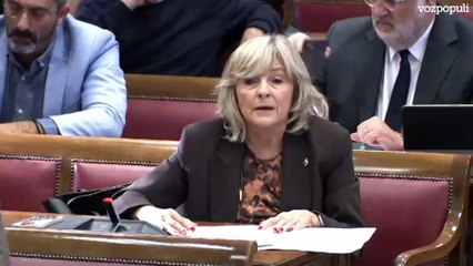 La senadora de UPN da una lección a Cerdán: "El PSOE no acabó con ETA, se ha abrazado a Bildu"