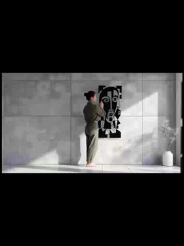 021 Geometric Abstract Face Wall Decor Art Laser Cut 3D Print Files