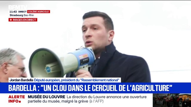 Le peuple français est avec vous : Jordan Bardella aux côtés des agriculteurs mobilisés à Strasbourg