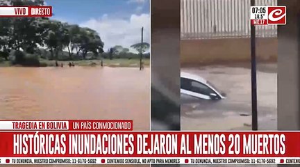 Inundaciones en Bolivia dejan varios muertos y decenas de desaparecidos