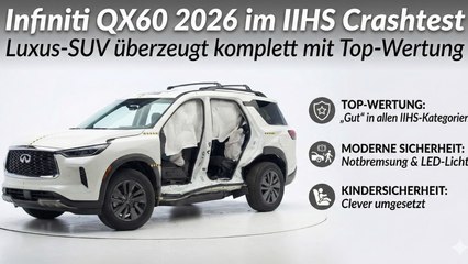 IIHS Crashtest-Check: Infiniti QX60 2026 mit starker Sicherheitsbilanz