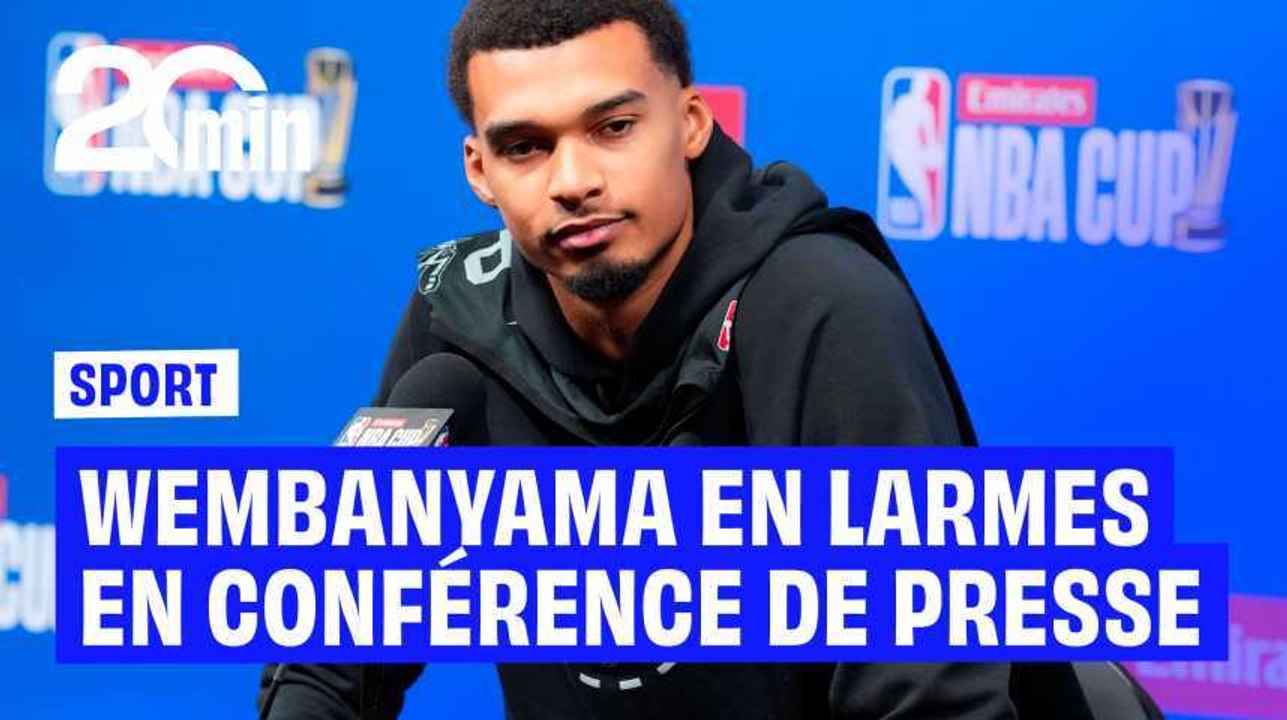 Les larmes de Wembanyama après la finale de la Coupe NBA