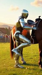 Robot Tries to Ride HorseRobot Tries to Ride Horse but Falls 🤖🐎 Funny AI Fail but Falls