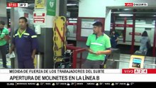 Línea B del subte: los metrodelegados liberan los molinetes por una serie de reclamos sanitarios