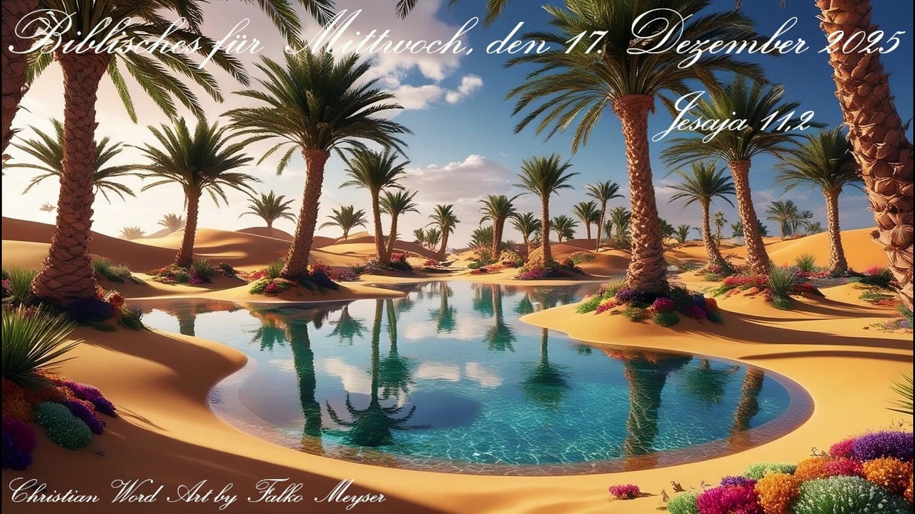 Biblisches für Mittwoch, den 17. Dezember 2025, zu Jesaja 11,2