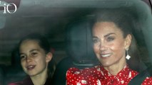Kate Middleton e la piccola Charlotte in rosso bon ton per il pranzo di Natale reale