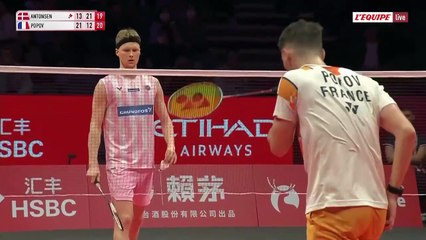 Christo Popov tient bon et l’emporte face à Anders Antonsen - Badminton - World Tour Finals